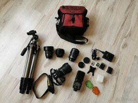 Nikon d7100 + objektivy, blesk a celá výbava - 1