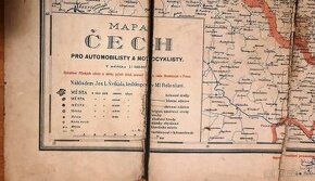 Mapa Čech pro automobilisty a motocyklisty.