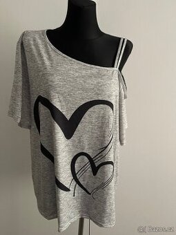 Příjemné tričko-šedé vel.XXXL/50-52.