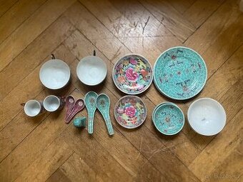 Čajový servis - porcelánový barevný