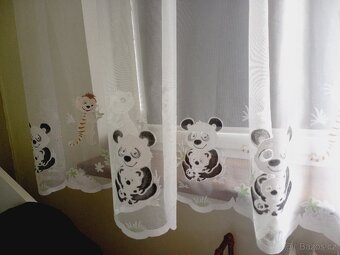 Detska záclona s pandami 160x350cm - 1
