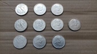 Stříbrné pamětní výroční mince 100 Kčs Stalin Gottwald Únor
