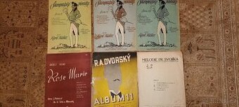 Staré noty Karel Hašler, R.A.Dvorský, Rudolf Friml