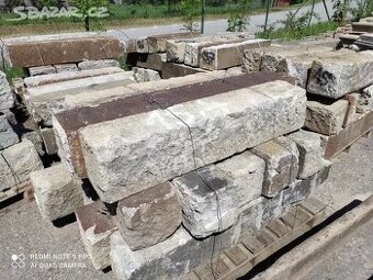 Staré kamenné obrubníky, obruby, žulové obrubníky, 150bm