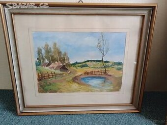 Obraz "Za vesnicí", Viktor Daněk