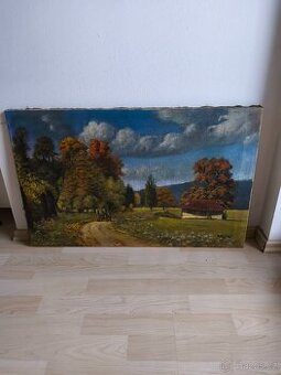 obraz Rudolfa Křečka - podzimní krajina Ratibořice