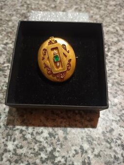 Zlatá brož Biedermeier