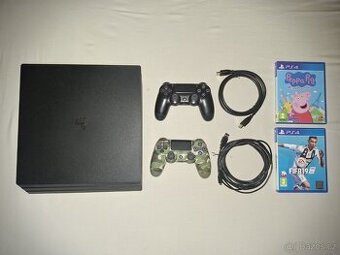 PlayStation 4 Pro 2TB + 2 ovladače + hry