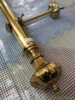 Mosazná tyč garnýž včetně dvou úchytů jedné koncovky (NP024)