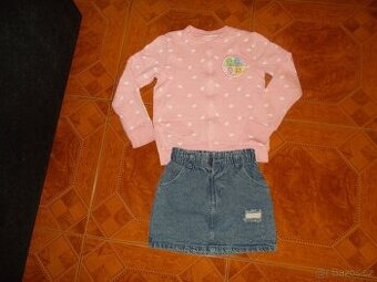 mikina + riflová sukně