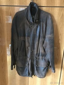 Prosivane a kožené bundy a kabaty mikina modra