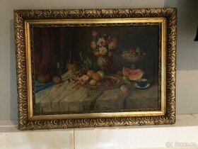 Starý obraz "Mísa o ovocem"