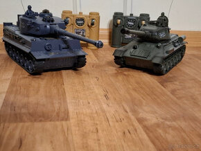 RC tanková bitva TIGER vs T34 - sada 2 soubojových DO tanků