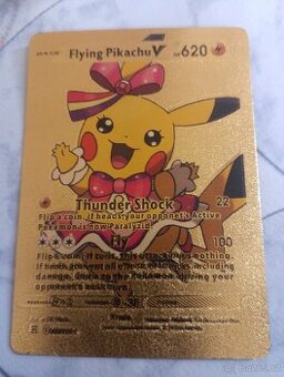 Zlatá karta Pokémon Pikachu
