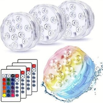 Vodotěsné LED světlo do bazénu s dálkovým ovladačem