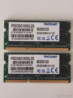 Patriot SO-DIMM 8GB DDR3 1600MHz CL11 Signature Line