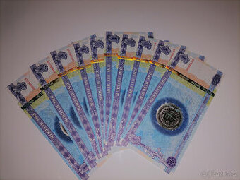 Pozlacená bankovka 24k, suvenýr, záložka do knih