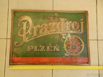 PLECHOVÁ CEDULE PRAZDROJ PLZEŇ 30 léta - ČSR