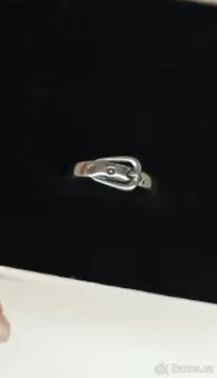 Nový dámský stříbrný prsten prstýnek 925 pásek opasek uni