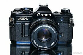 Canon AE-1 Black + FD 1,8/50mm S.C. TOP STAV