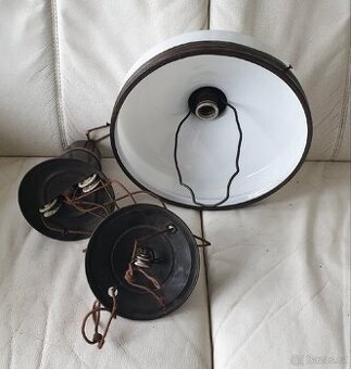 Starožitný lustr stahovačka velká mosaz