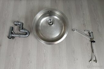 Kulatý dřez IKEA + sifon + baterie