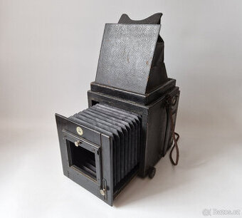 Velký německý starožitný fotoaparát Mentor raný model c1905