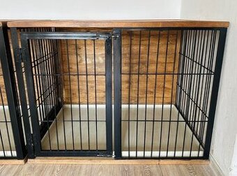 Interiérová nábytková klec pro psa 119 × 80 × 90 cm – Dílna