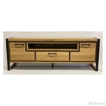Dřevěná tv komoda  - Metalo