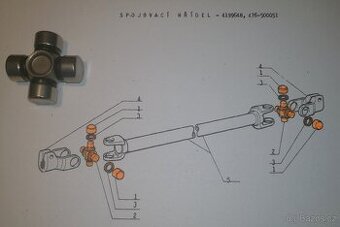 Kříž sloupku řízení Fiat 127/128/UNO/RITMO/DUCATO