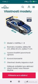 Deagostini skyline 1-44 dilu k sestavení modelu