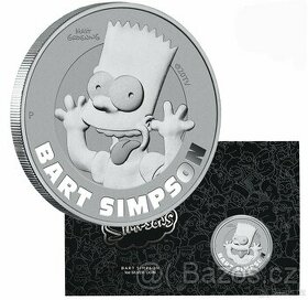 investiční střibrnné mince - Bart Simpson blister