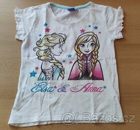 Dívčí tričko Elsa a Anna vel. 140