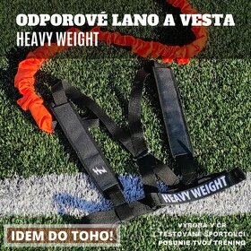 Odporové lano + vesta/postroj HEAVY WEIGHT Český výrobek
