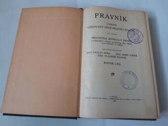 Časopis PRÁVNÍK r.1932