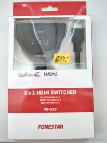 Slučovač HDMI 3/1 Fonestar FO-513 nový - 1