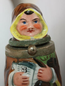 Fajfka, dýmka, hlava fajfky - mnich, korbel, cca rok 1870