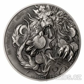 STŘÍBRNÁ KILOGRAMOVÁ MEDAILE 30 LET ČESKÉ MINCOVNY