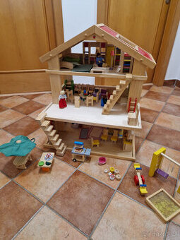 Domeček pro panenky PlanToys s vybavením