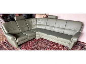 Luxusní rohová kožená sedací souprava,3009