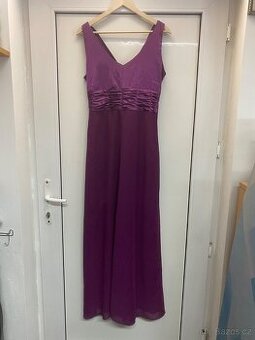 Plesové šaty fialové, dlouhé velikost XL