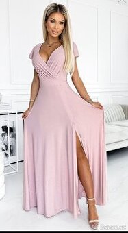 Třpytivé světle růžové šaty Numoco