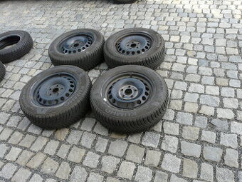 ZIMNÍ PNEU + DISKY 195/65R15 SEAT VW ŠKODA