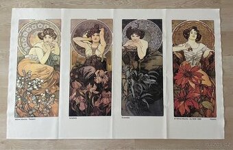 Bavlněný panel Alfons Mucha