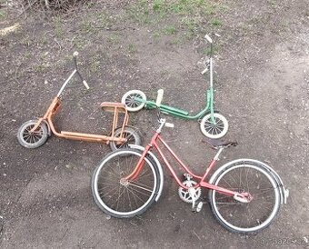 Retro dětské kolo koloběžky