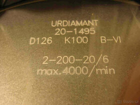 Diamantový kotouč 1A1, pr. 200mm, na hrubování, URDIAMANT