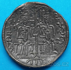 starožitná mince Béla III. Byzantská říše