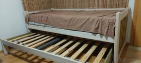 dvojitá postel masiv 200x90 a 180x80 - 1