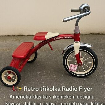 Retro tříkolka Radio Flyer – americká klasika