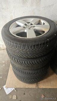Sada Alu kol originál Volkswagen 5x112 s zimní 205/55/16